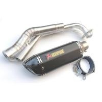 ราคา ชุดท่อ New R15 ชุดท่อ MT15 ชุดท่อ XSR155 ปลายท่อ AK14 นิ้วดำปากเคฟล่า (7185854346)