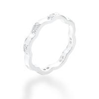 ราคา MARON New Arrival Happy Lining Ring แหวนเงินแท้ 925 ฝังพลอยเพทายสีขาว (16138750573)