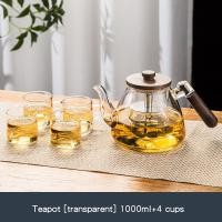 ราคา BINCOO พร้อมที่จับชุดกาน้ำชาแก้วและที่กรองกาน้ำชาโถใส่น้ำทนความร้อน1000มล (17465583061)