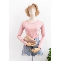 ราคา แขนยาว เรย่อนคอกลม ผ้านิ่มๆๆ ใส่สบาย (932302258)