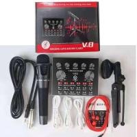 ราคา ขายดีที่สุด พร้อมจัดส่ง ซาว์นการ์ดแปลงสัญญาณเสียง V8 Live Stream audio interface External Audio Mixing Sound Card (12804707222)