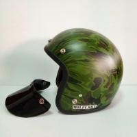 ราคา ALTRAX หมวกกันน็อควินเทจคลาสสิค รุ่น MILITARY นวมถอดซักได้ สีเขียวลายพราง (17451200260)