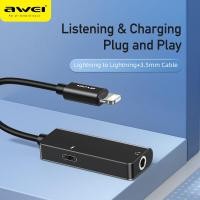 ราคา Awei CL 121 Converter สำหรับ iPhone แจ็ค 3 5 มม สาย Aux to Lighting Type C ชาร์จฟังเชื่อมต่อหูฟังอะแดปเตอร์ลำโพงสำหรับ iphone 13 12 pro iPad Huawei (17710860324)