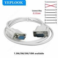 ราคา RS232 DB9 9Pin ชายหญิง2 3 Corss เชื่อมต่อ Extension Serial Cable Wire Converter Null Modem Cable M f 9Pin 1 5M 3M 5M 10M (16088514767)