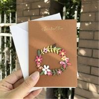ราคา Monogay UNDERLINE73NE1 1เซ็ตสรรเสริญป้ายวันวาเลนไทน์แพคเกจที่ทำด้วยมือแทรกกระดาษคราฟท์ช้อปปิ้งของขวัญไม้แกะสลักอวยพรโปสการ์ดการ์ดวันเกิดขอบคุณบัตร3D (16463936417)