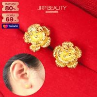 ราคา ต่างหู ต่างหูทอง ต่างหูปักกาน ต่างหูลายดอกกุหลาบ ขนาด 2 สลึง ชุบทอง100 งานฝีมือจากช่างเยาวราช (7604930256)