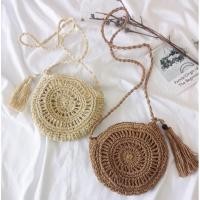 ราคา CJY กระเป๋าสาน ทรงกลม แต่งพู่ (16455543213)