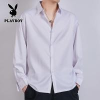 ราคา PLAYBOY เสื้อเชิ้ตผู้ชายPlayboy Shirts Business Casual With Original Shirts M 3XL (16127388657)