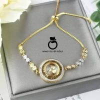 ราคา สร้อยข้อมือกังหัน B195 ไซต์ฟรี รูดปรับขนาดได้ สร้อยข้อมือทองไมครอน สร้อยข้อมือสวยๆ ทองสวย ทองชุบ (15950453976)