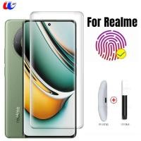 ราคา กระจกนิรภัยสำหรับ UV ติดกาวทุกชิ้น Realme 11 Pro Plus ปกป้องหน้าจอสำหรับ Realme กระจก11 Pro Plus 11Pro บวก5G (19733239282)