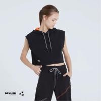 ราคา UNBOUND PIT LANE I CROPPED HOODIE เสื้อครอปแขนกุดมีฮู้ดสีดำ ผ้ารีไชเคิลจากขวดพลาสติก (7522967443)