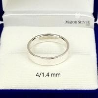ราคา แหวนแบน กว้าง 3 ขนาด เงินแท้ 925 แหวนเรียบ เกลี้ยงๆ ใส่ได้ทั้ง ชาย หญิง แหวนเงินแท้100 Major Silver (4588672191)