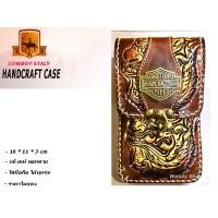ราคา ซองหนังมือถือ เคสมือถือวินเทจ หนังแท้งานแฮนด์เมด แบบร้อยเข็มขัด VINTAGE BAG CASE ส่งไวจากไทย (19189237971)