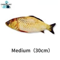 ราคา CHERISH ของเล่นแมวสัตว์เลี้ยงทำจากผ้ากำมะหยี่ปลาปลอมสำหรับแมวหมอนรูปปลาหญ้าขนมคบเคี้ยวแมวอุปกรณ์สำหรับแมว (19307535216)