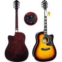 ราคา Kazuki Deluxe Series Electric Acoustic Guitar กีต้าร์โปร่งไฟฟ้า DLKZ 41C ทรง Dreadnought ขนาด 41 นิ้ว (4302228607)