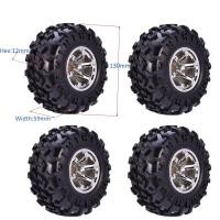 ราคา ล้อยาง12มม สำหรับรถบิ๊กฟุต1 10นิ้วทางวิบากตีนตะขาบ RC แกนรถ SCX24 FCX24 FMS MT1012 Wltoys Traxxas อุปกรณ์แต่งรถ Rc (19470263708)
