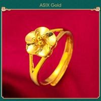 ราคา ASIX GOLD แหวนดอกไม้ผู้หญิงทอง 24K สัมผัสน้ำได้ ไม่ลอกไม่ดำ (15684368053)