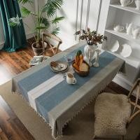 ราคา โต๊ะกาแฟผ้าปูโต๊ะผ้าปูโต๊ะสี่เหลี่ยมผืนผ้าผ้าลินินโต๊ะแถบสีเทา (19674813786)