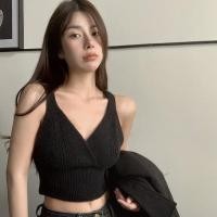 ราคา MIMI DIDI สายเดี่ยวไหมพรม เสื้อครอปเซ็กซี่ เสื้อสายเดี่ยวแฟชั่น คอวี เสื้อถักสไตล์เกาหลีสีทึบเพรียวบางเรียบง่ายสำหรับผู้หญิง U045 (20767441747)