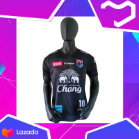 ราคา เสื้อซ้อมฟุตบอลทีมชาติไทย พิมพ์ลายทั้งตัว สีดำ ร้านบอลไทย Ballthaifc Sport (9162638938)