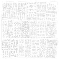 ราคา dv9xr4bi 20แพ็คตัวอักษรและตัวเลข Stencils Reusable ลายฉลุตัวอักษรอุปกรณ์สำหรับเขียนบันทึกแม่แบบสำหรับเด็กวาดภาพ (8156056389)