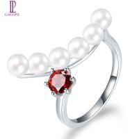 ราคา Lohaspie Jewelry Pure Silver 925 Pearl Garnet Ring Natural Pearl Garnet Ring Red Gemstone Ring For Women 925 Silver Jewelry Gifts Women Jewelry Lohaspie (19801043789)