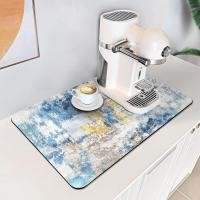 ราคา FEXTTEN หนังแบบ Nappa ดูดซับเสื่อกาแฟได้อย่างรวดเร็วกันลื่นเหมาะกับเครื่องทำกาแฟหยดและเครื่องใช้ไฟฟ้าขนาดเล็กส่วนใหญ่เหมาะสำหรับอุปกรณ์บาร์ชงกาแฟแผ่นรองอบแห้งและแผ่นอบแห้งสำหรับเคาน์เตอร์ครัว 21X13นิ้