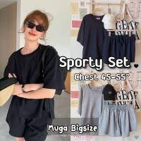 ราคา MG0070 เซ็ต 2ชิ้น ไซส์ใหญ่ เสื้อแขนสั้น กา งเกงขาสั้น ผ้าH M ใส่สบาย ยืดเยอะ สาวอวบ (19054365580)