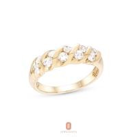 ราคา Jewellista Twist Ring แหวนเงินแท้ เพชร CZ มี 4 สี ทองคำขาว ทอง14k โรสโกลด์ แบล็คโรเดียม (20582224516)