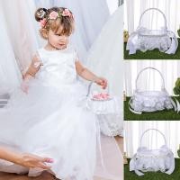 ราคา Ruying กระเช้าดอกไม้สำหรับเด็กผู้ชายเด็กผู้หญิงกระเช้าดอกไม้ผูกโบว์ลูกไม้ไข่มุกสีขาวกระเช้าดอกไม้สำหรับเด็กผู้ชายเด็กผู้หญิงโปรยดอกไม้โปรยดอกไม้ตะกร้าเก็บดอกไม้งานแต่งงานอุปกรณ์สำหรับงานเลี้ยงแต่งงานข