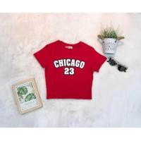 ราคา เสื้อครอป เสื้อสีแดง ครอปผ้าเรย่อน อก28 ก่อนยืด 36 (21014615381)