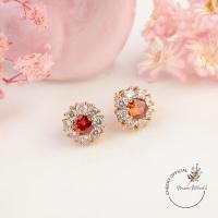 ราคา พร้อมส่ง ต่างหูเพชรดอกพิกุล เพชรหลายสี ต่างหูพลอยสวยๆ พลอยนพเก้า (12742212396)