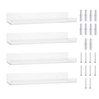 ราคา ชั้นวางของอคริลิคลอยตัวชั้นวางติดผนัง4ชิ้นติดตั้งบนผนังชั้นวางของหนังสือโมเดลตุ๊กตามังกรดราก้อนบอลชั้นสำหรับเครื่องสำอางภาพถ่ายหนังสือน้ำหอมเหมาะสำหรับห้องครัวห้องนอนห้องน้ำ (20337532367)