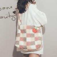 ราคา กระเป๋าสะพายข้าง ความจุขนาดใหญ่ lamb wool กระเป๋าผู้หญิง ใหม่ฤดูใบไม้ร่วงและฤดูหนาว ins น่ารัก ลายส (17161291663)