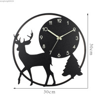 ราคา นาฬิกาแขวนผนังรูปกวางเรืองแสงนาฬิกาแขวนผนังห้องนั่งเล่นนาฬิกาผนังนาฬิกาแบบเงียบ Xiononghong (20705219970)