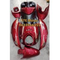 ราคา ชุดสี เฟรม ยามาฮ่า ฟีโน่ เก่า fino เก่า ฟีโน่ คาบู รุ่นปี 2007 2012 เกย์เดี่ยว10ชิ้น เกย์แยก9 ชิ้น สีแดงแก้วไส้เทาดำ งานabs (10721790246)