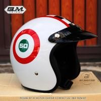 ราคา หมวกกันน็อควินเทจ BM ฟรีไซส์ รอบหัวไม่เกิน 59 cm นวมถอดซักได้ แถมแก๊ปหน้า Vintage Classic Helmet (20549475479)