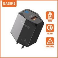 ราคา Basike หัวชาร์จเร็ว18w หัวชาร์จ หัวชาร์จไอโฟน หัวชาร์จเร็ว samsung อะแดปเตอร์ iphone fast charger 3A Adapter สำหรับ Samsung Huawei OPPO Realme (16815064442)