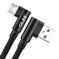 ราคา OLAF Micro สาย USB 1M 2M 90องศา2A Fast สายซิงค์ข้อมูลสายชาร์จเครื่องชาร์จ USB สายสำหรับซัมซุง Xiaomi มือถือหัวเหว่ยสายโทรศัพท์ (7665010767)
