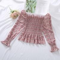 ราคา Aki20เสื้อสำหรับผู้หญิง2023สไตล์เกาหลีการออกแบบใหม่พัฟแขนยาวเสื้อชีฟองเสื้อยืดยืดหยุ่นบางอเนกประสงค์ท็อปส์เสื้อผู้หญิงเสื้อแฟชั่นผญ2023เสื้อครอปเสื้อยืด ผญสวย ๆ (16418847087)