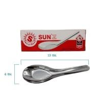 ราคา SUN ช้อนสั้นสแตนเลส ขนาดกลาง กินข้าวกินก๋วยเตี๋ยว 1 กุรุส 12 โหล ตราพระอาทิตย์ (21276462070)