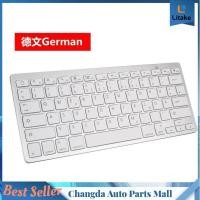 ราคา 100 จริง คีย์บอร์ดไร้สาย Bluetooth Russian Spanish Universal Mini Ultra Thin Computer Keyboard Portable ส่งคืนภายใน 15 วัน (15070107869)