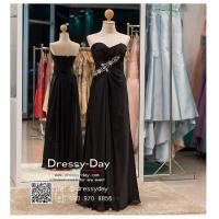 ราคา ชุดราตรีออกงาน ชุดราตรียาว ชุดราตรียาวเกาะอก ชุดไปงานแต่งกลางคืน ใส่สวย PFL025 BLK ดำ (14888025167)