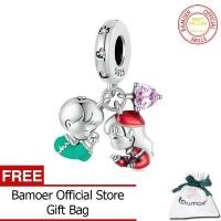 ราคา BAMOER 925จี้สร้อยคอสำหรับเด็กผู้ชายและเครื่องประดับผู้หญิงเงินแท้ลูกปัดรูปหัวใจสำหรับผู้หญิง SCC2665เครื่องประดับ DIY (20478585868)