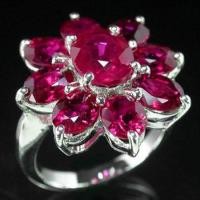 ราคา แหวนเงินแท้ 925 พลอยทับทิม Ruby น้ำหนัก 4 32 กะรัต สวยไฟดีค่ะ (518992455)