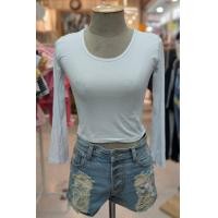 ราคา เสื้อเรย่อน ครอปคอกลมแขนยาว อก ยังไม่ยืด 30นิ้ว ยืดสุด 38 นิ้ว วงแขน 12 นิ้ว ความยาวแขน 20นิ้ว เสื้อยาว 16 นิ้ว (7271218792)