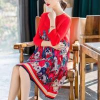 ราคา Issey Miyake 2023 New ชุดเดรสทรงเอลดอายุพิมพ์ลายสีเข้ากันใหม่ชุดเดรสจับจีบทรงหลวมดูผอมหรูหราเสื้อผ้าผู้หญิงอารมณ์ต้นฤดูใบไม้ร่วง (20303605890)