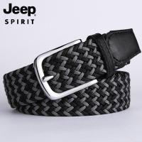 ราคา JEEP SPIRIT เข็มขัดถักผู้ชายเข็มขัดยางยืดไม่มีรูเข็มขัดผ้าแคนวาสสำหรับผู้ชายกางเกงยืดลำลองแบบธุรกิจเข็มขัดถัก (20716619489)