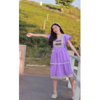 ราคา ชุดพื้นเมือง เดรสผ้าฝ้ายทรงโมเดิลเกาหลี ผ้าฝอกนุ่ม สีไม่ตก มีS XL สินค้ามีพร้อมส่ง (17839234444)