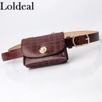 ราคา Loldeal ผู้หญิงกระเป๋าคาดเอวรูปวาดเสือดาวแฟชั่น Mini สายโซ่กระเป๋าคาดเอวที่ถอดออกได้ (7703534663)